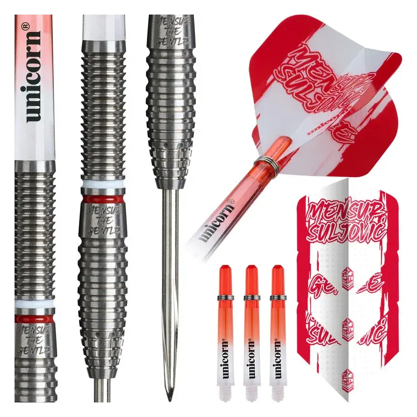 Unicorn Mensur Suljovic 95% Tungsten Steel Tip Darts 23g - Image 4