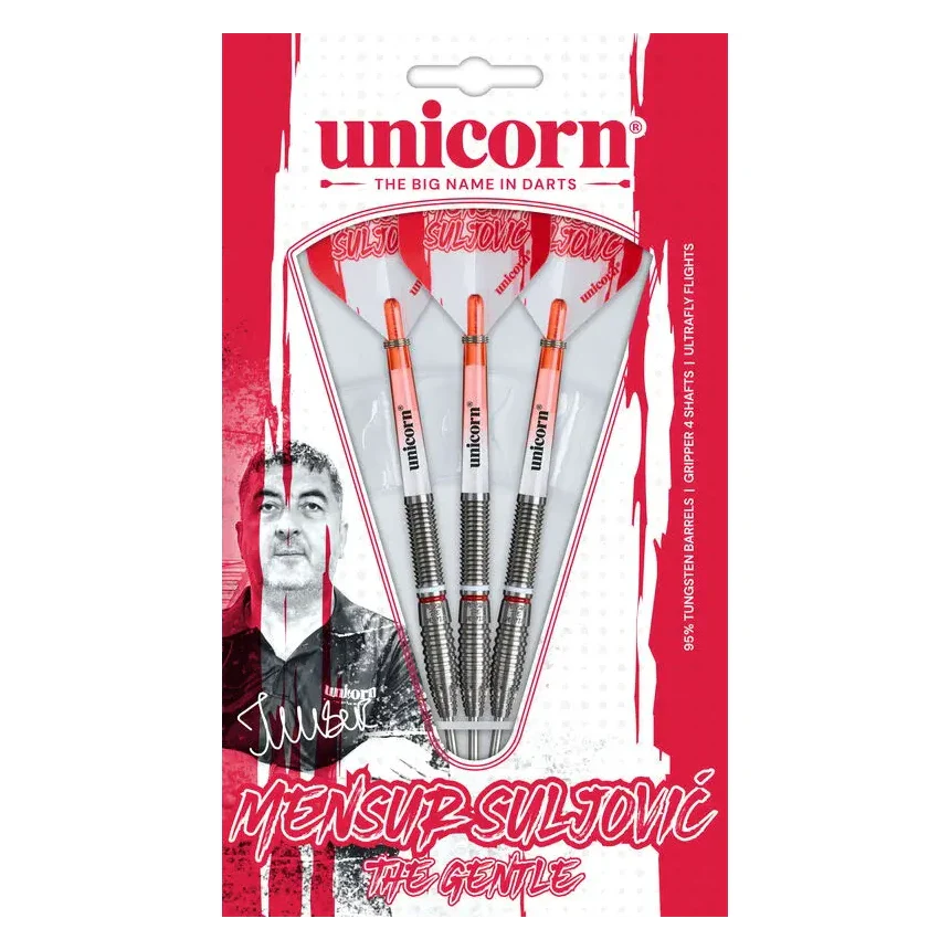 Unicorn Mensur Suljovic 95% Tungsten Steel Tip Darts 23g - Image 6