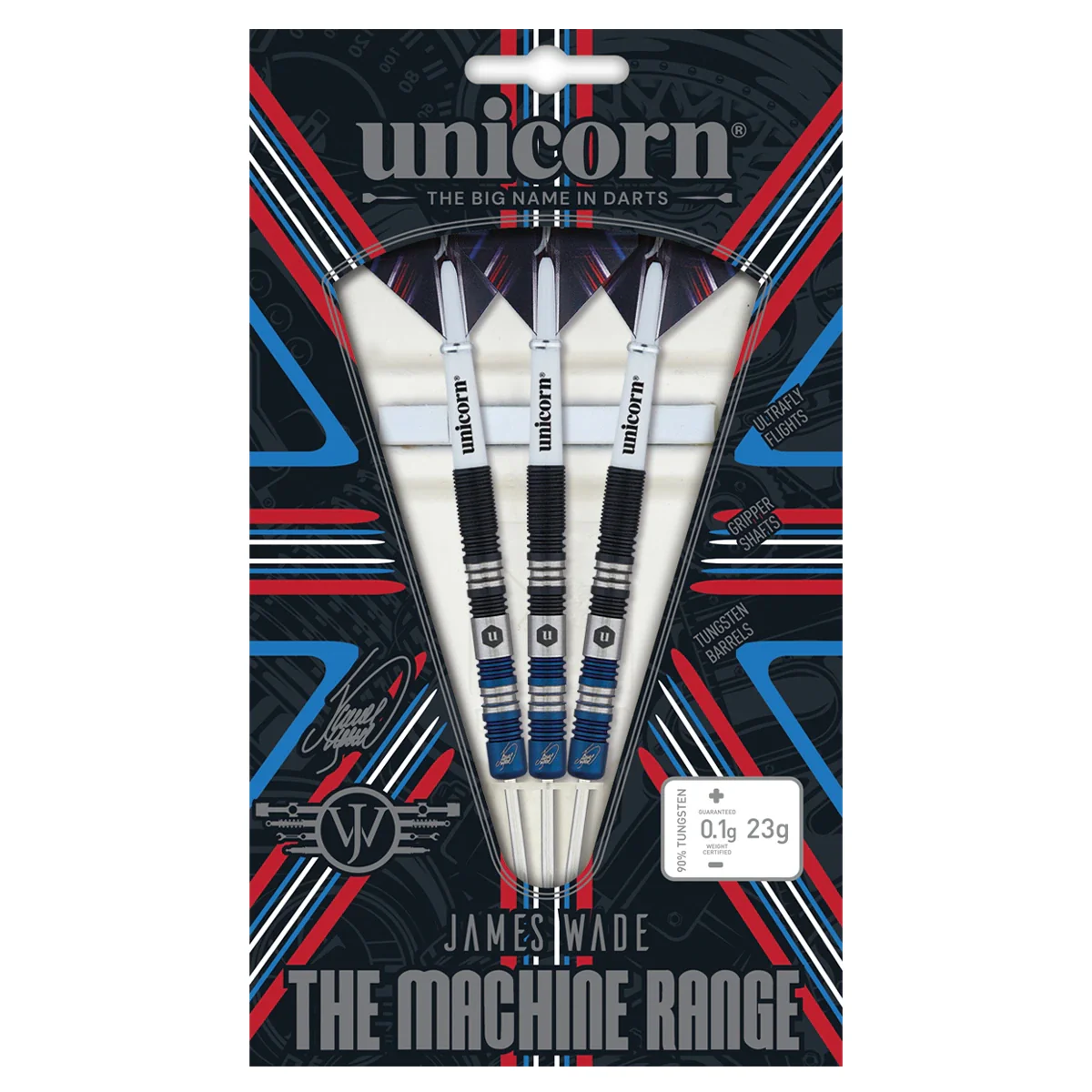 Unicorn The Machine James Wade Two-Tone 90% Tungsten 21g Darts - Image 3