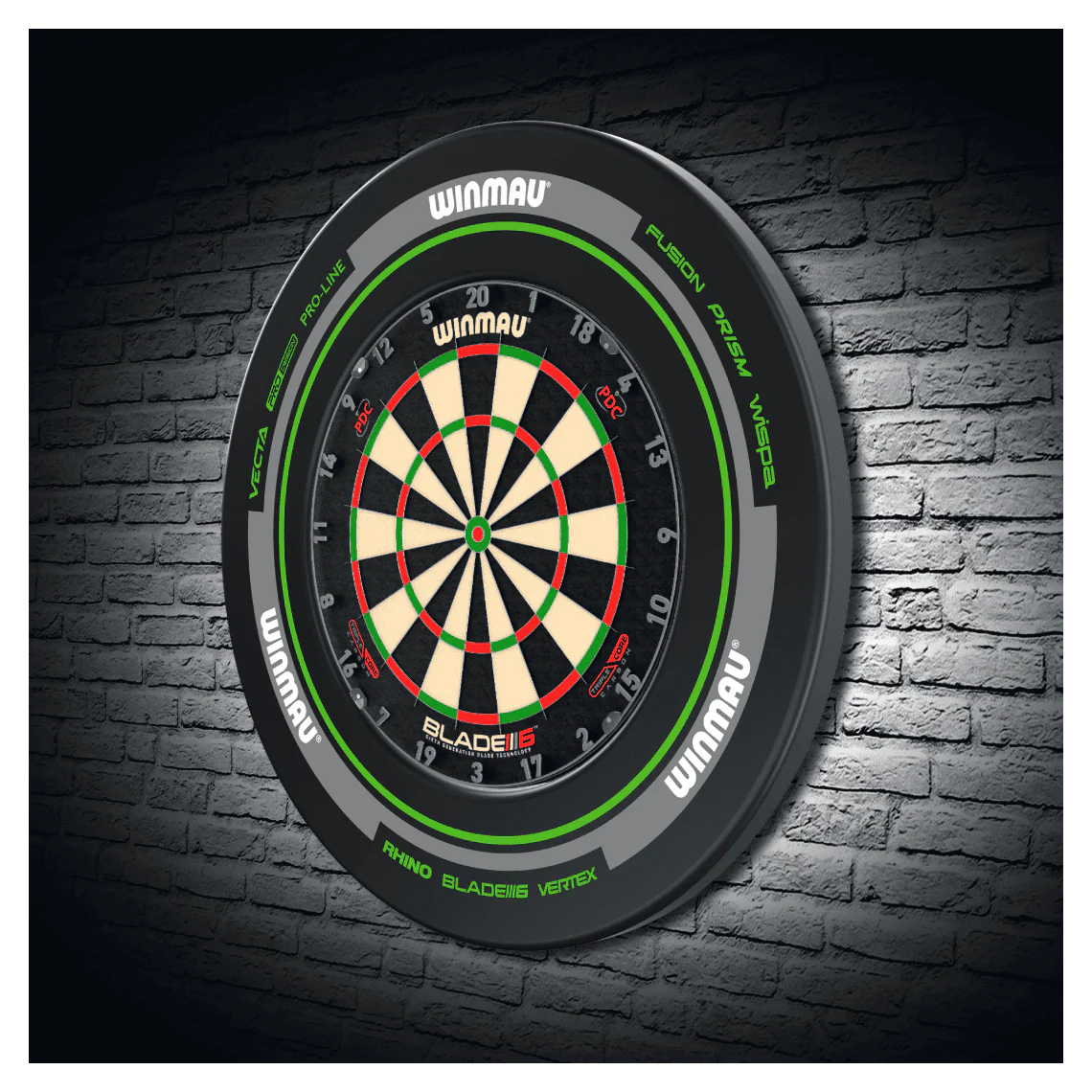 Winmau Advance Black/Green Dartboard Surround - Image 6