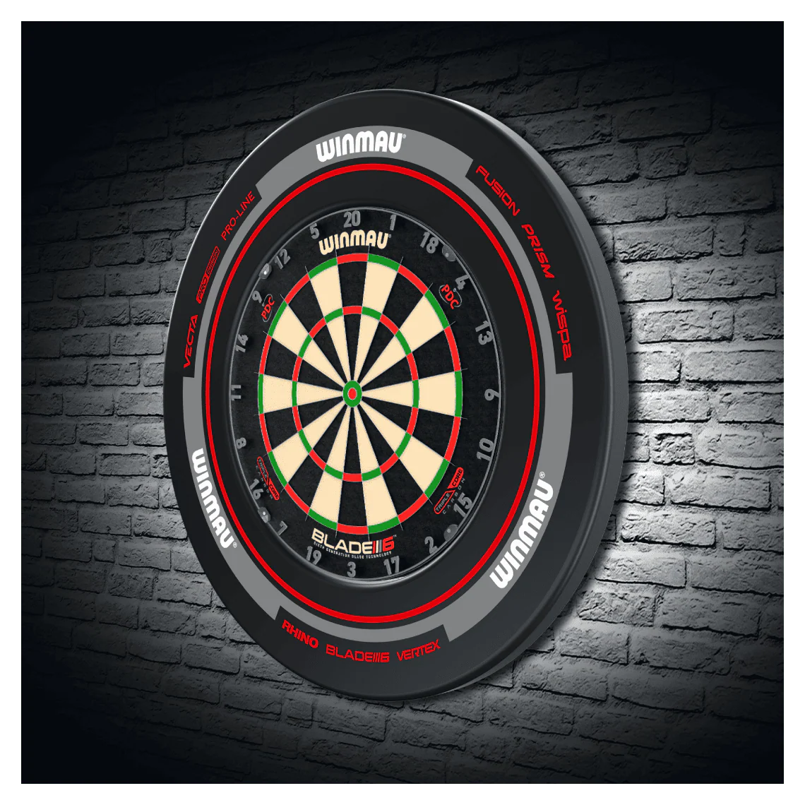 Winmau Advance Black/Red Dartboard Surround - Image 7