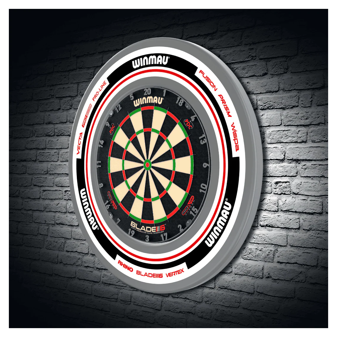 Winmau Advance White/Red Dartboard Surround - Image 7