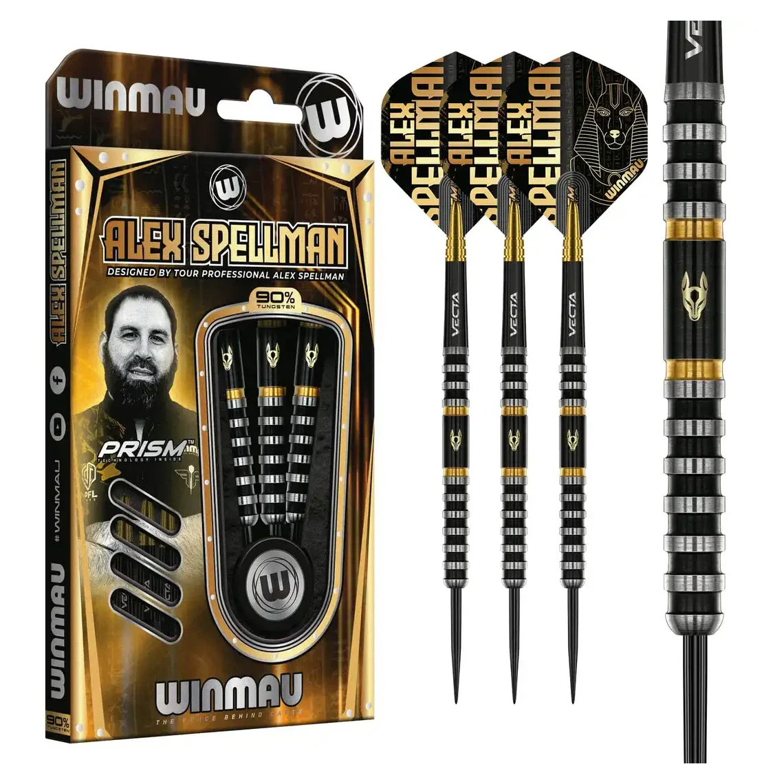 Winmau Alex Spellman Signature Series 1 | 90% Tungsten 22g Darts - Image 3