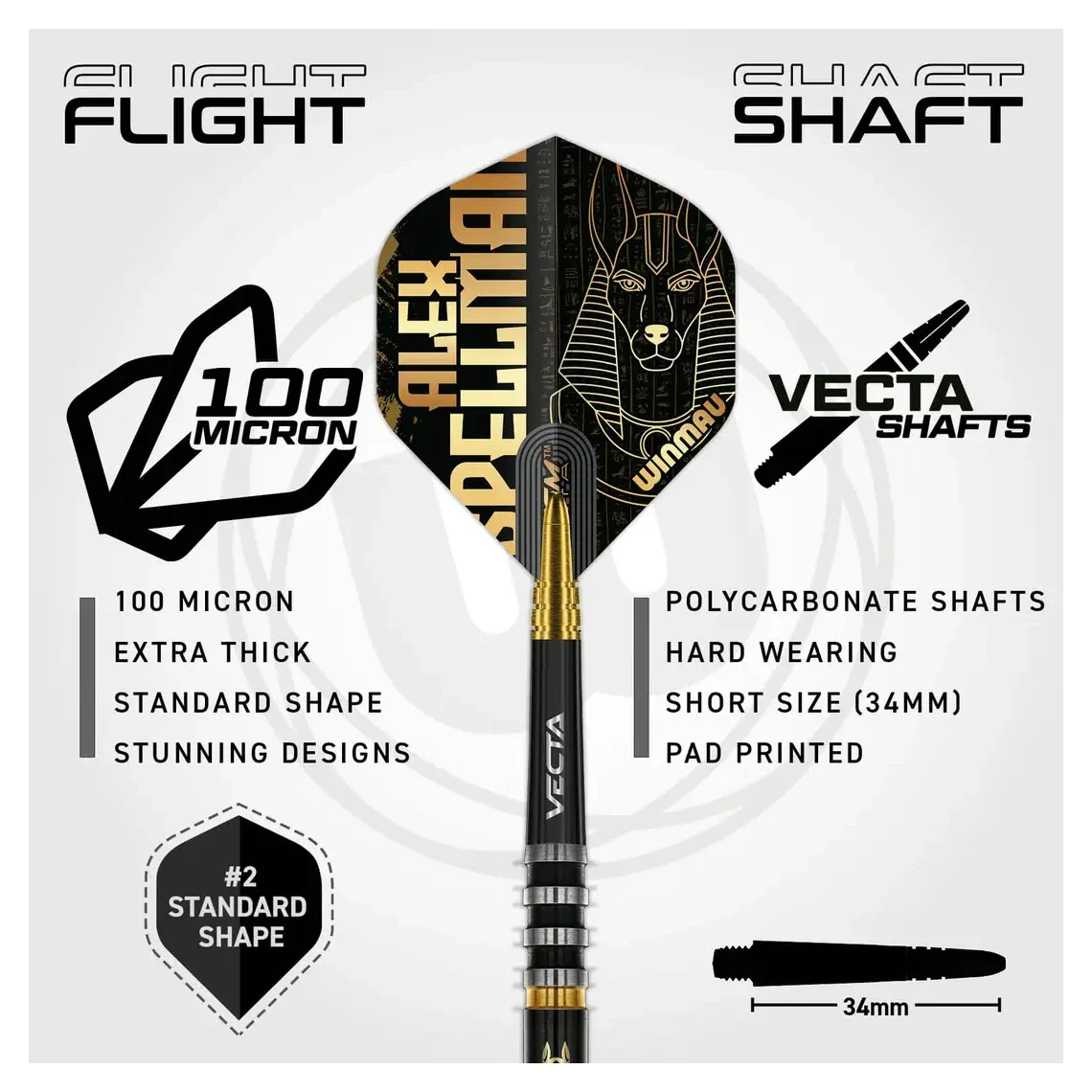 Winmau Alex Spellman Signature Series 1 | 90% Tungsten 22g Darts - Image 5
