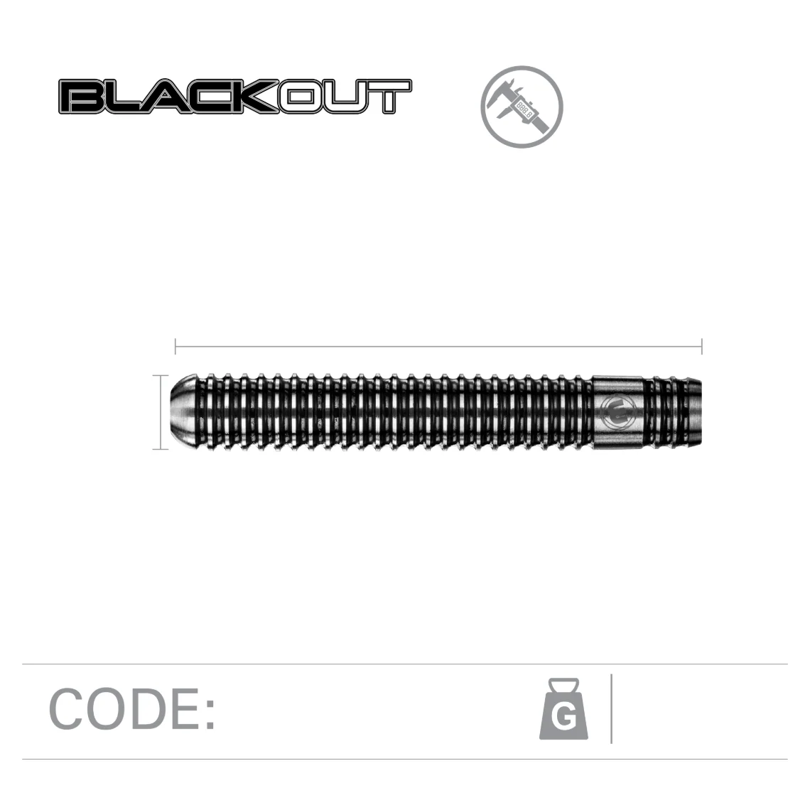Winmau Blackout 22g Straight Barrel Darts - Image 3