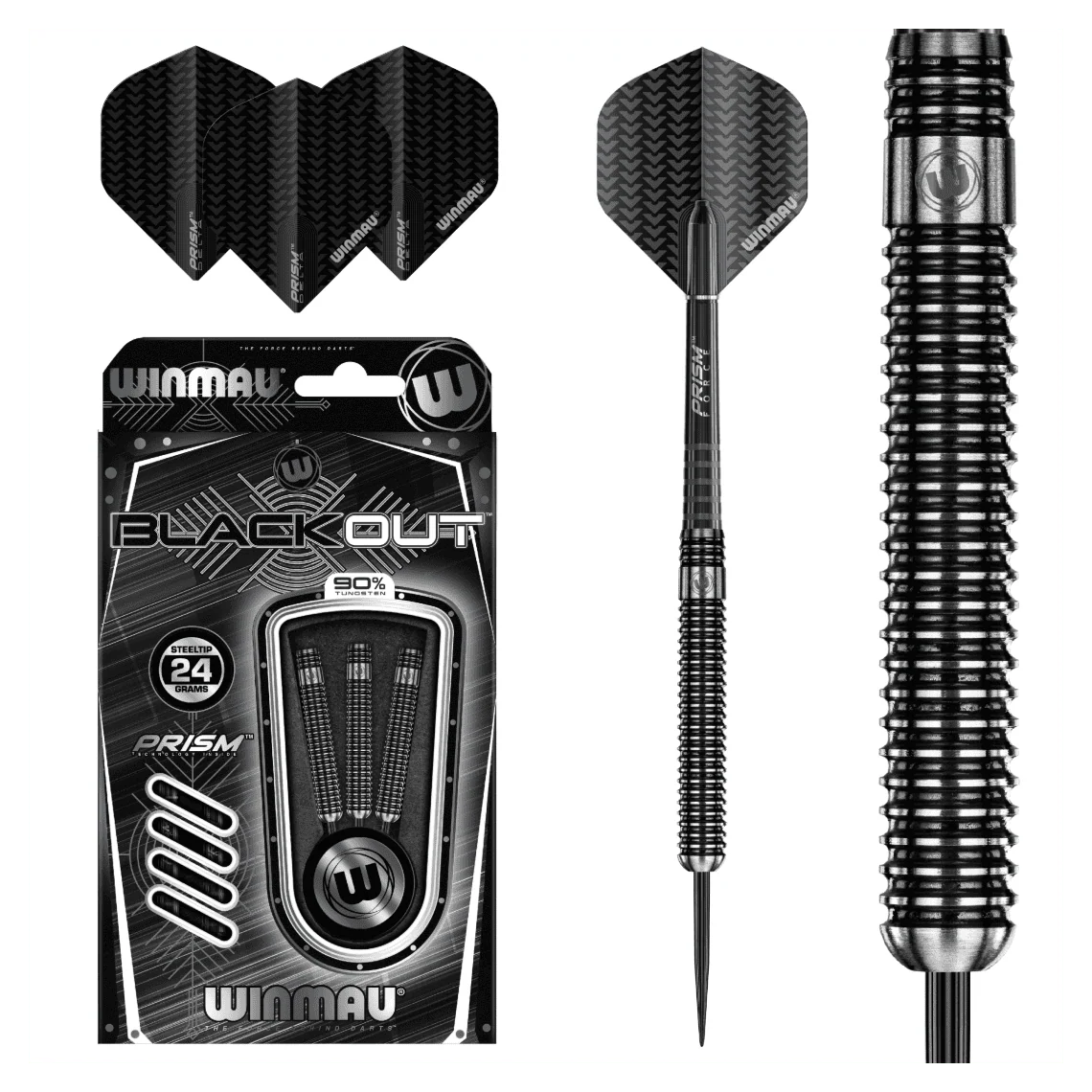 Winmau Blackout 24g Straight Barrel Darts - Image 4
