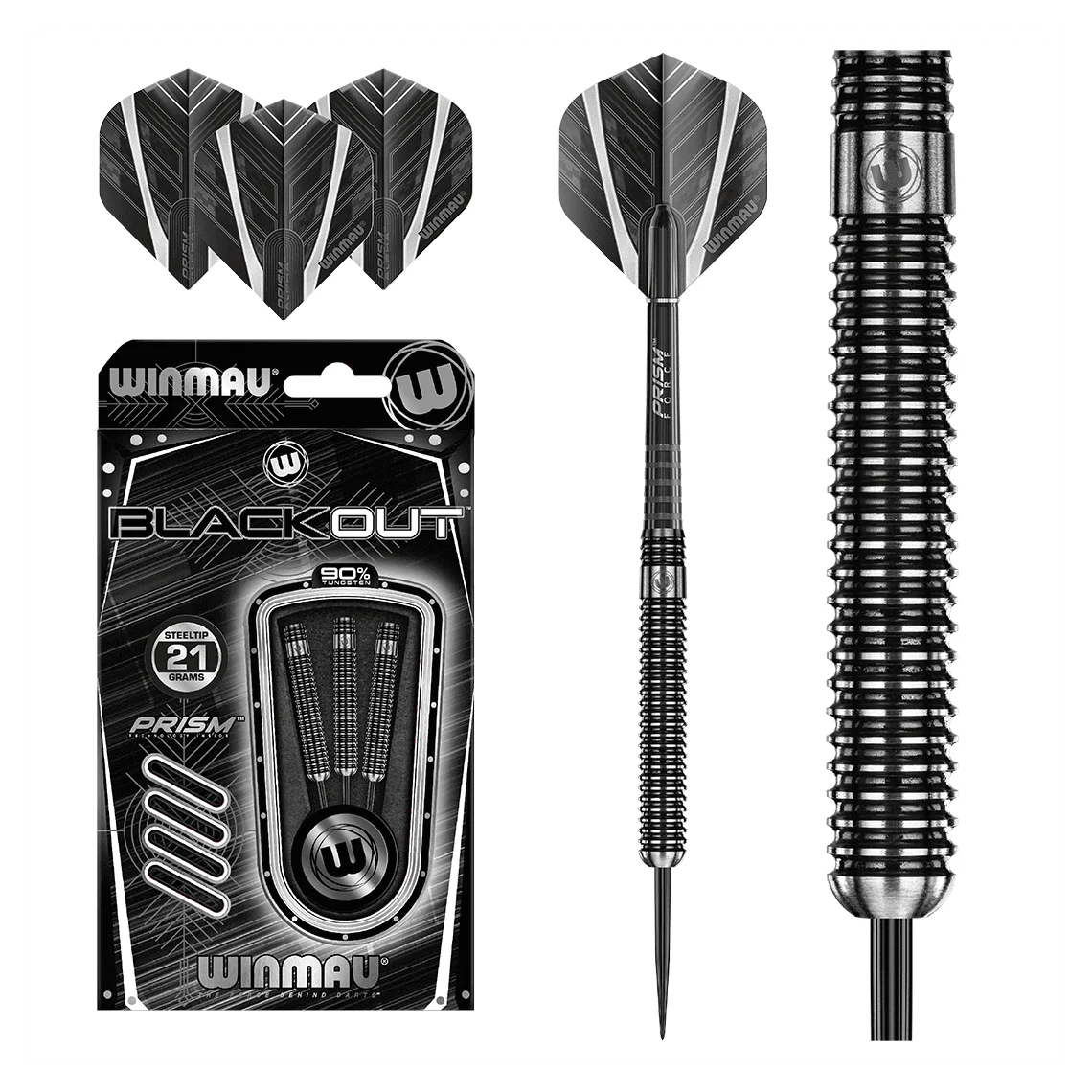 Winmau Blackout 90% Tungsten Alloy Darts 23g - Image 3