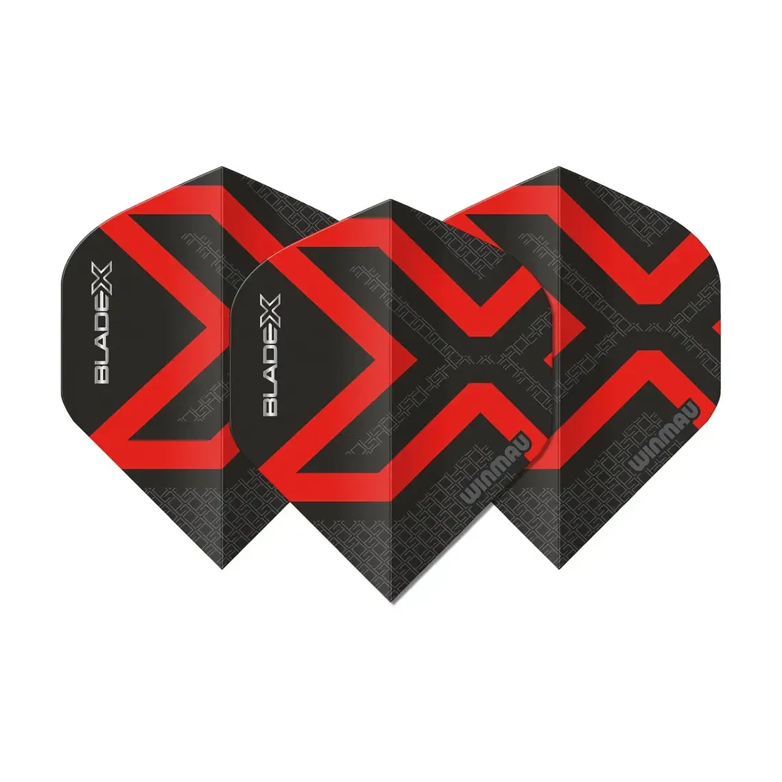 Winmau Blade X Prism Delta Metallic Black & Red Dart Flights - Image 3