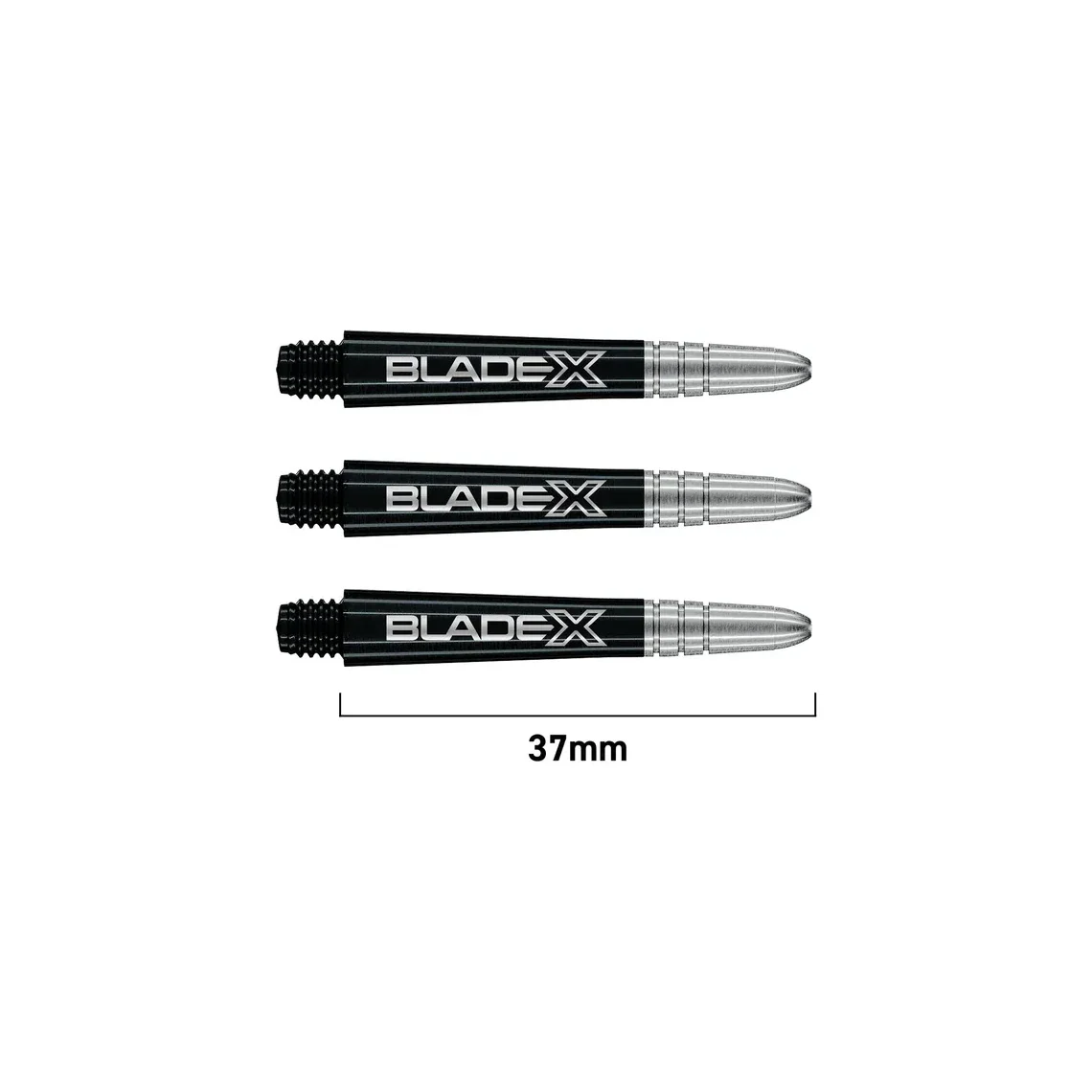 Winmau Blade X Vecta Dart Shafts - Black & Silver - Image 3