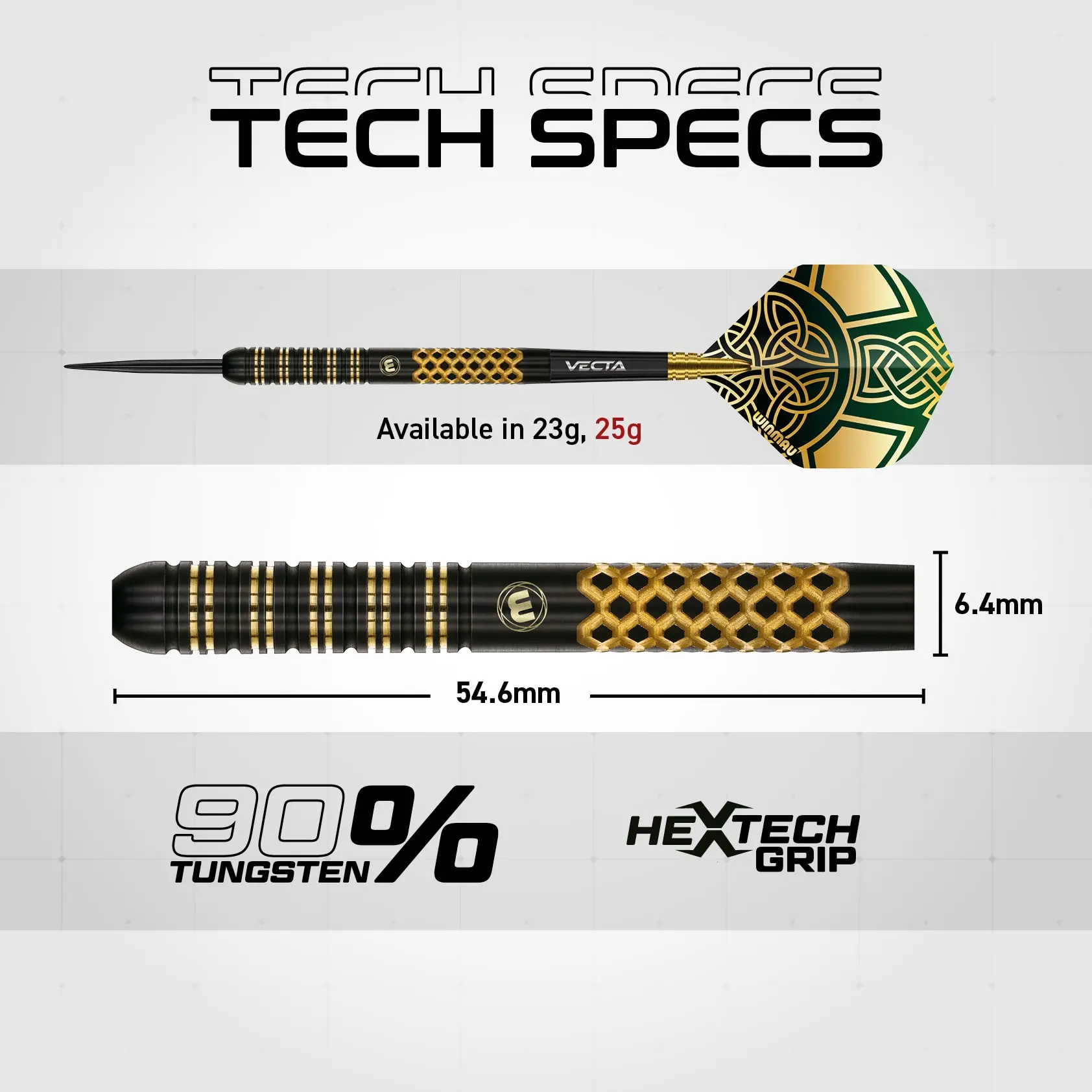 Winmau Brendan Dolan Signature Series 1 | 90% Tungsten 25g Darts - Image 3