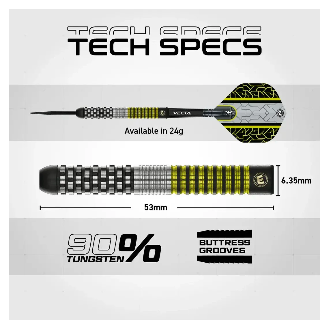 Winmau Cori Wiltshire Team 360 90% Tungsten Steel Tip Darts | 24g - Image 3