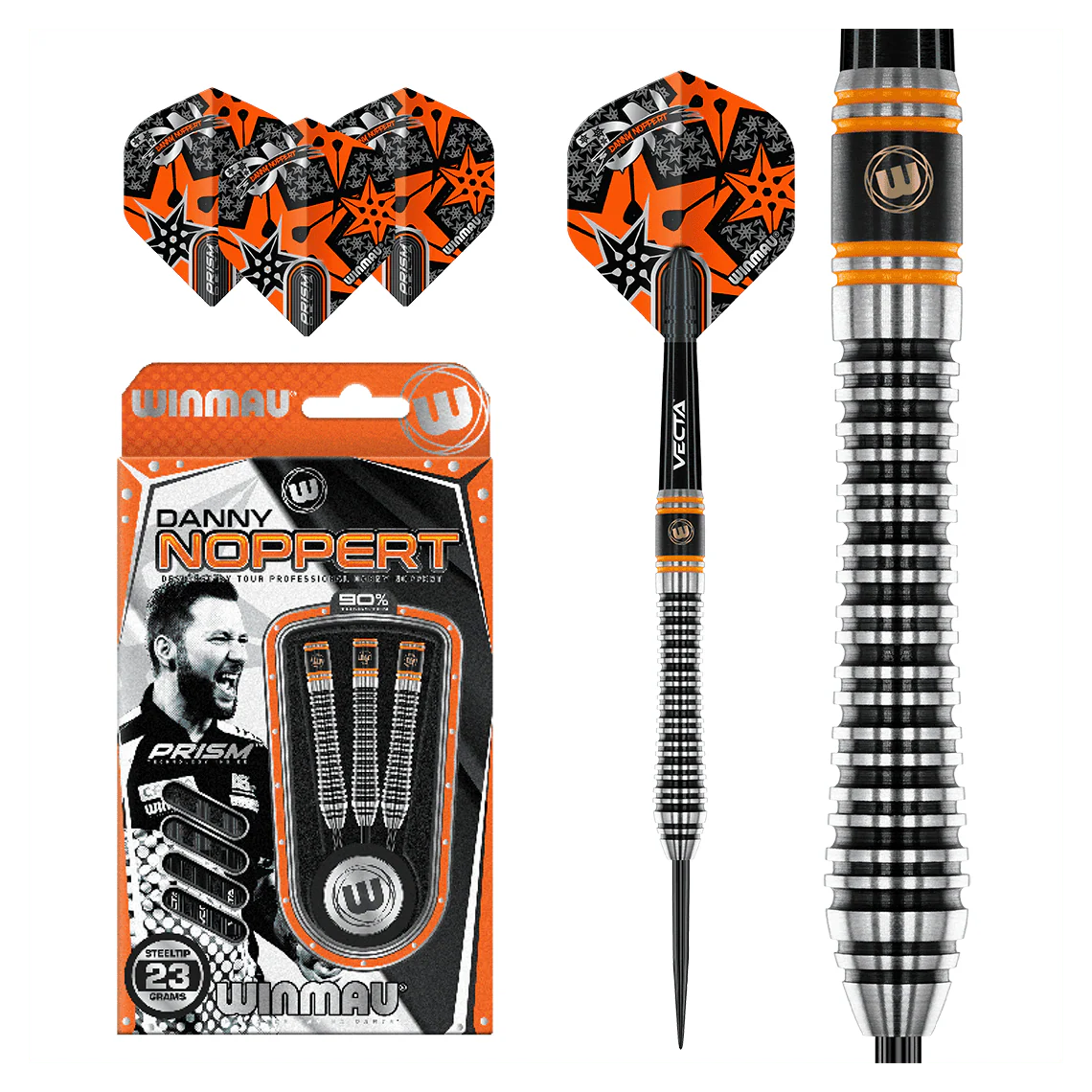 Winmau Danny Noppert Signature Edition 2.0 90% Tungsten Steel Tip Darts 23g - Image 5