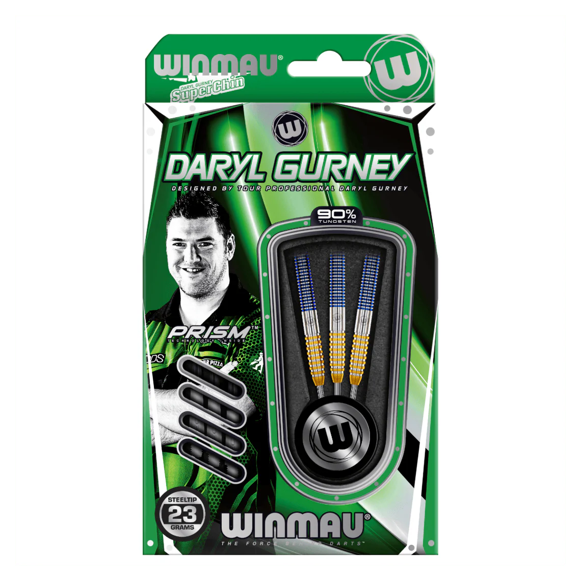 Winmau Daryl Gurney SC 1.0 Series 90% Tungsten Steel Tip Darts 23g - Image 3