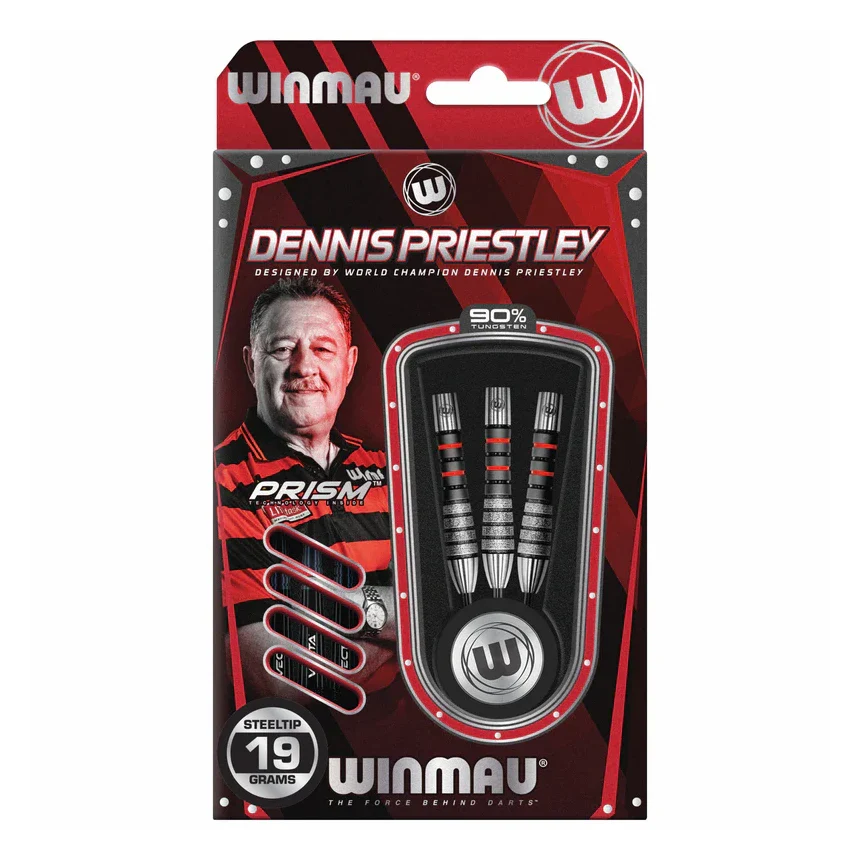 Winmau Dennis Priestley Diamond 3-Zero Steel Tip Darts 19g - Image 3