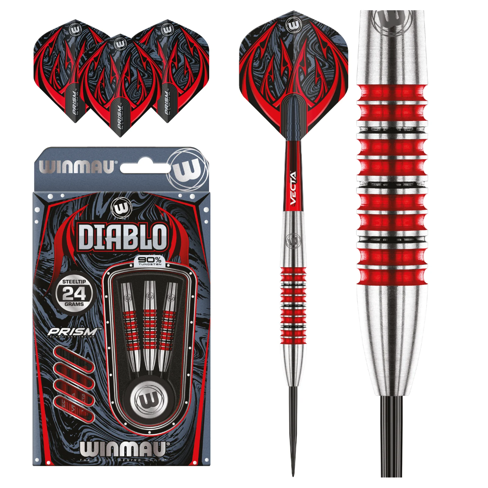 Winmau Diablo Torpedo 90% Tungsten Alloy Dart 24g - Image 3