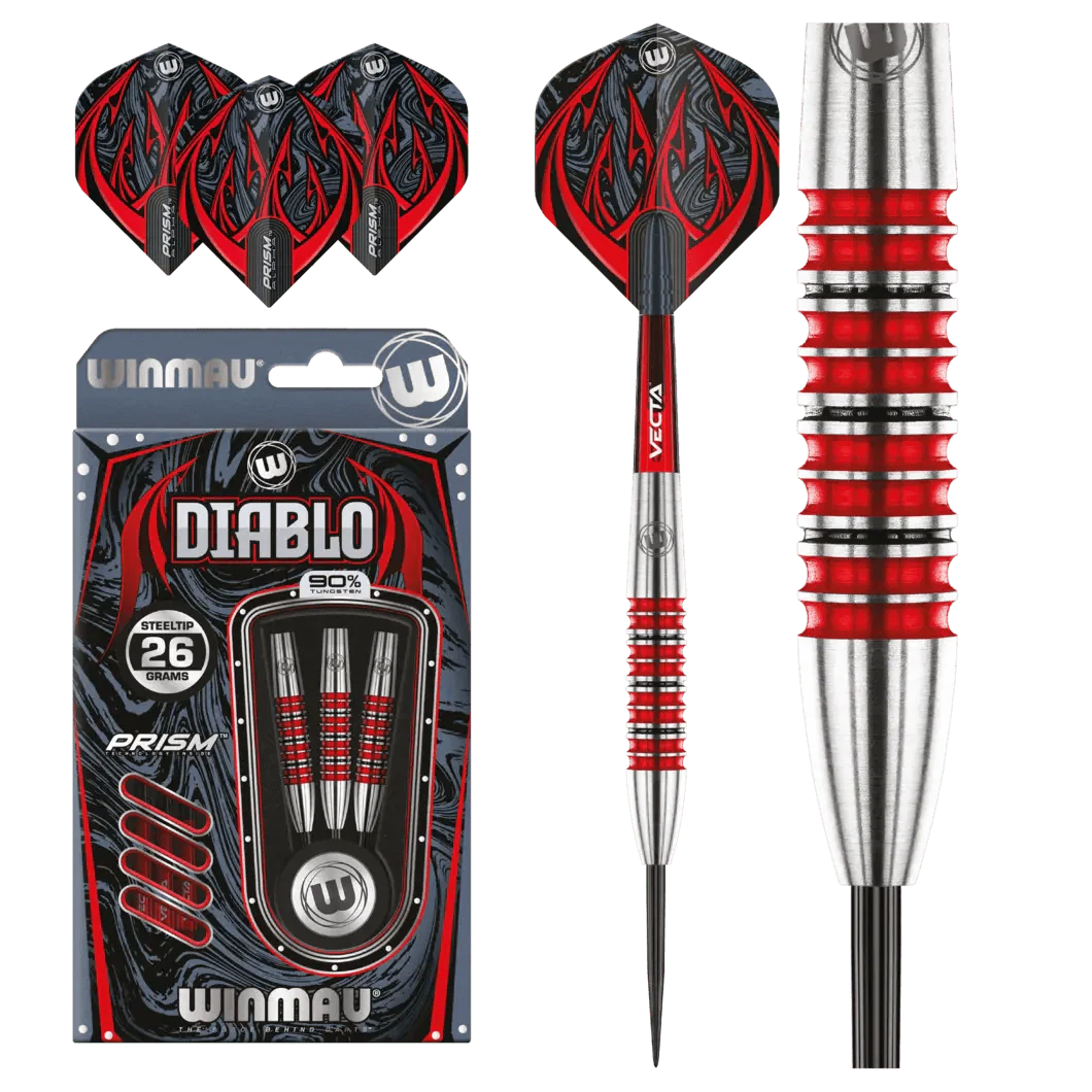 Winmau Diablo Torpedo 90% Tungsten Alloy Dart 26g - Image 2