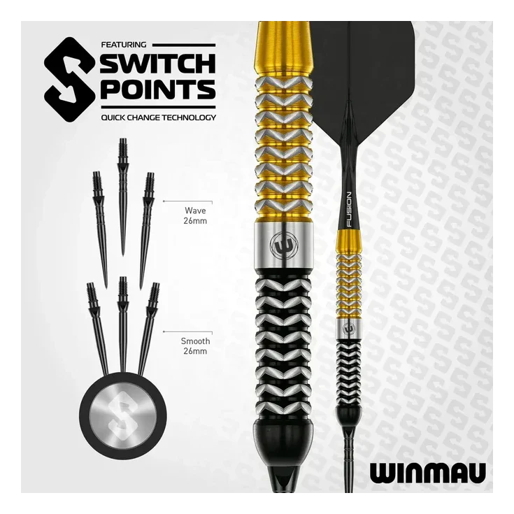 Winmau Exion Parallel 90% Tungsten Steel Tip Darts - 22g - Image 10