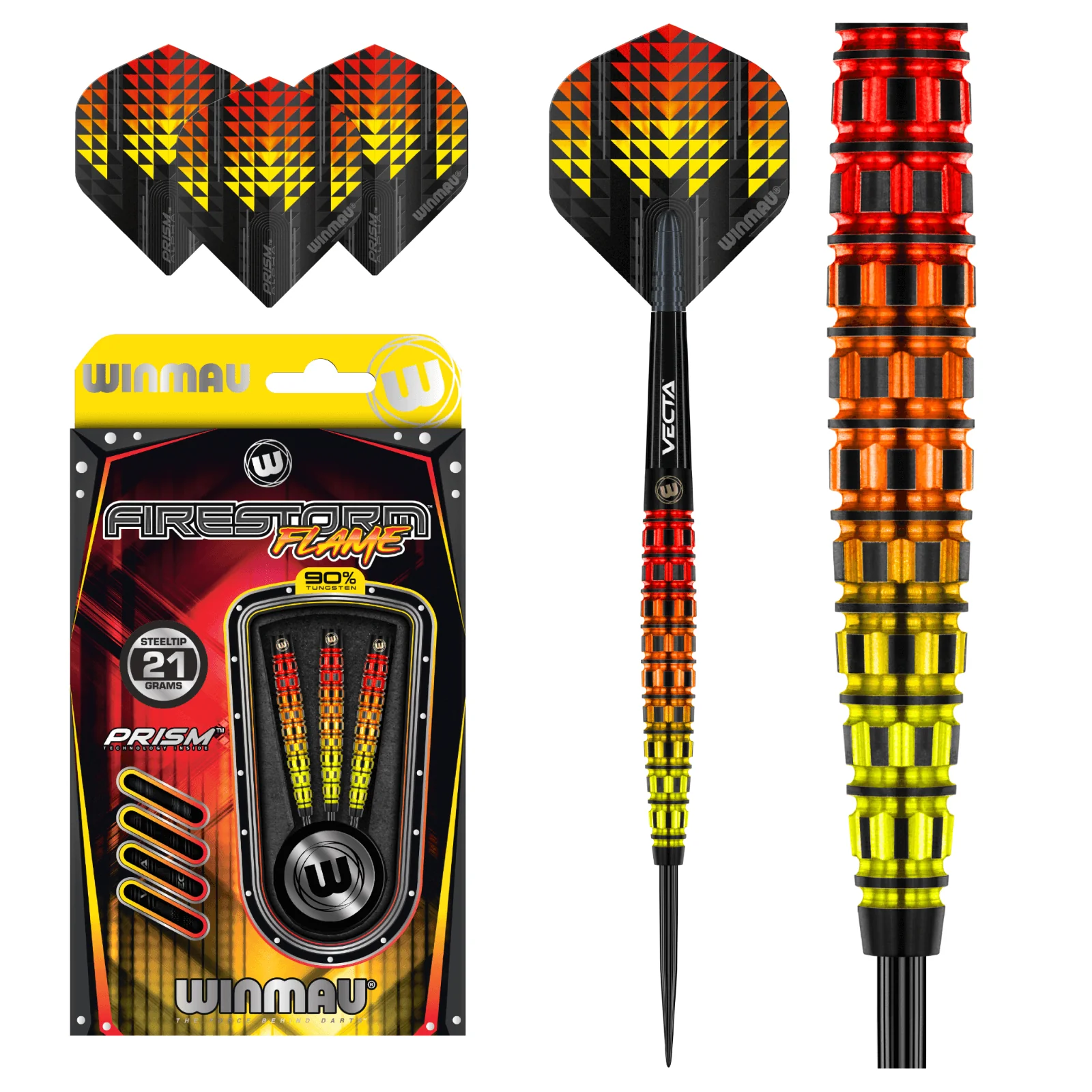Winmau Firestorm Flame 90% Tungsten Alloy Dart 21g - Image 5