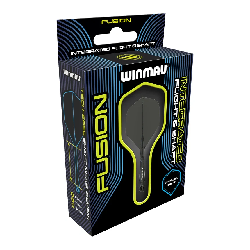 Winmau Fusion Integrated Flight & Shaft Solid Black - Image 4