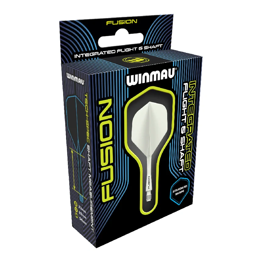 Winmau Fusion Integrated Flight & Shaft Solid White - Image 4