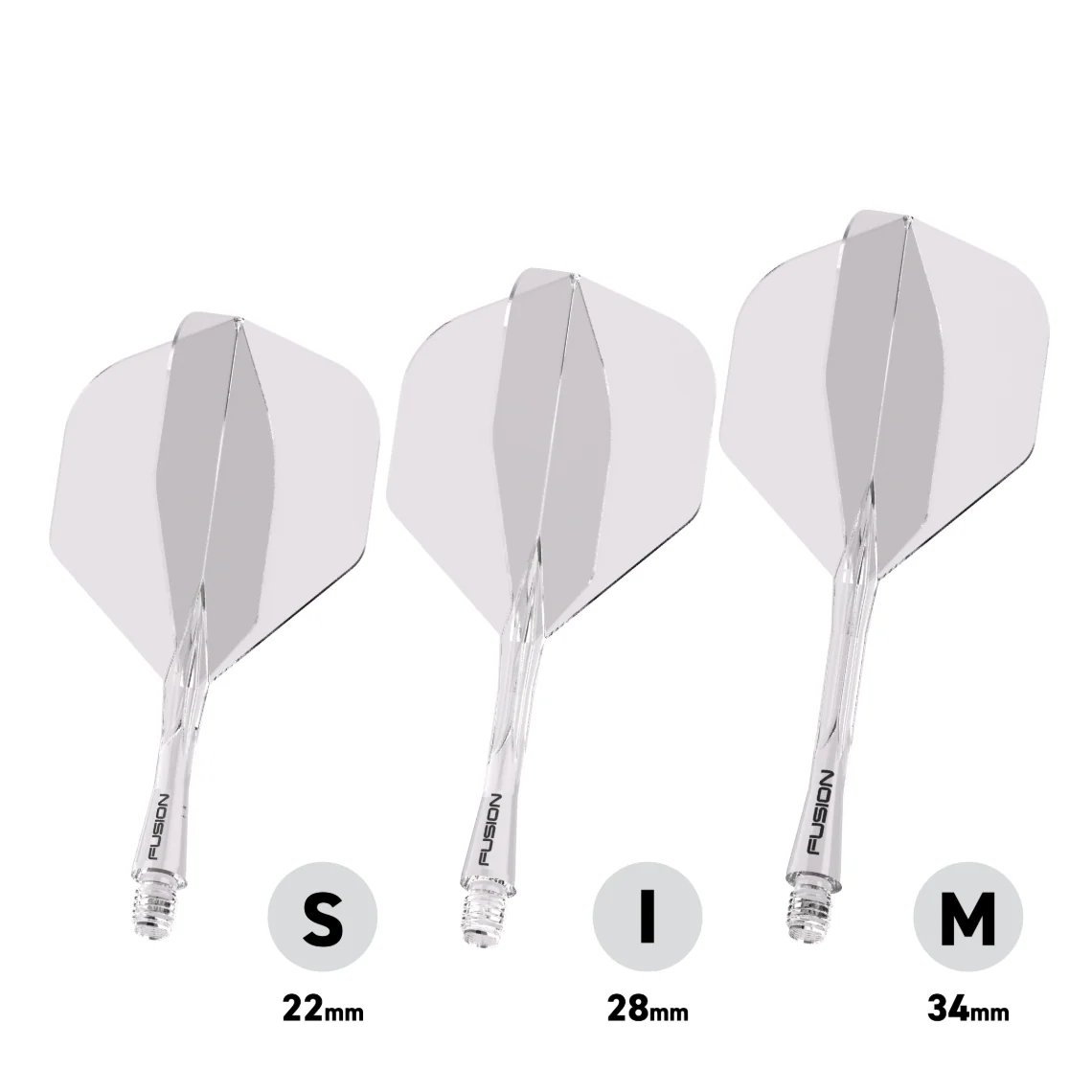 Winmau Fusion Flight & Shaft Medium #2 - Clear - Image 3