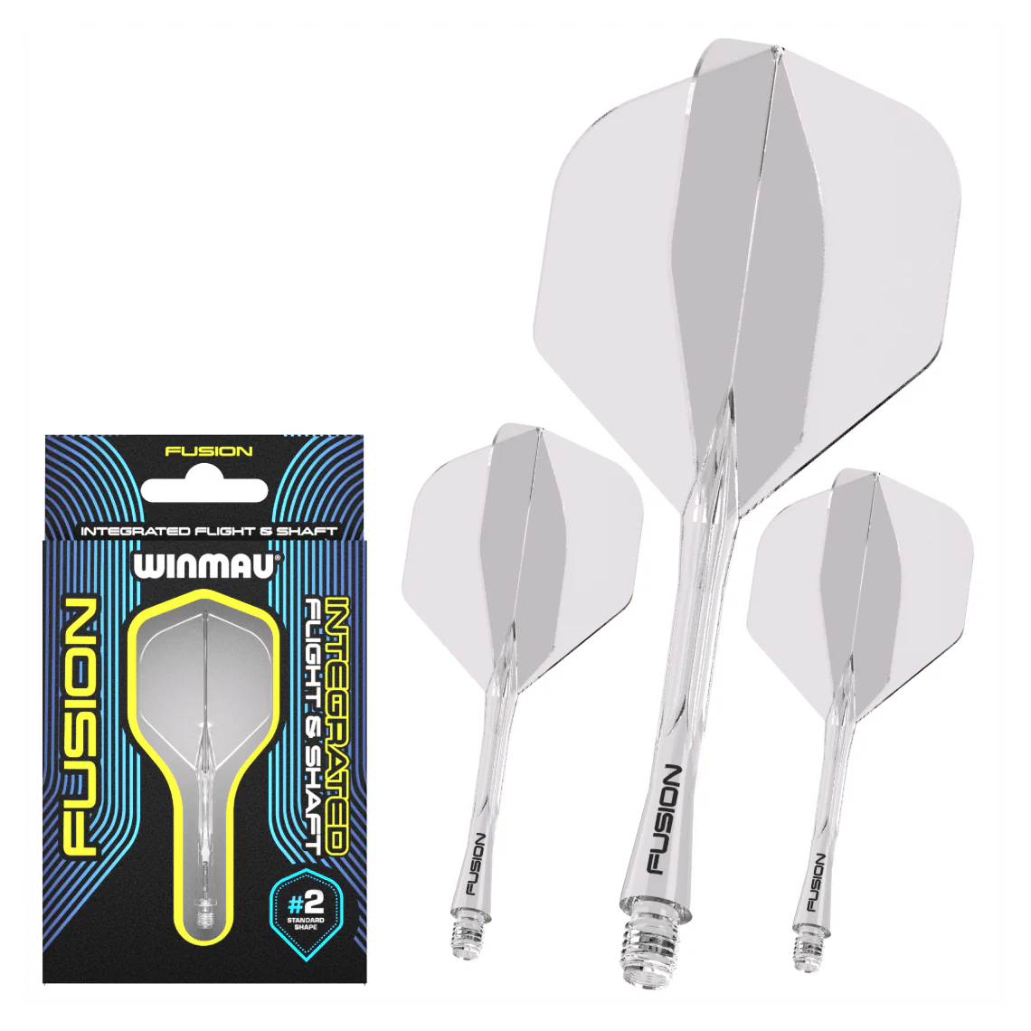 Winmau Fusion Flight & Shaft Medium #2 - Clear - Image 4