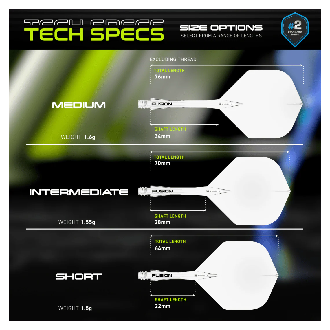 Winmau Fusion Flight & Shaft Medium #2 - Clear - Image 6