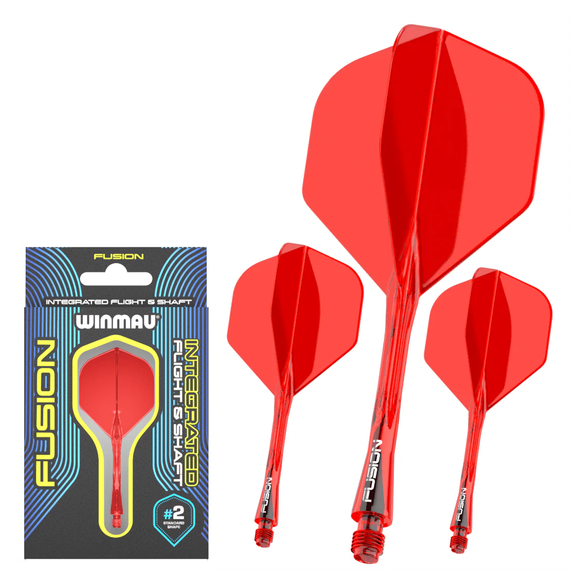 Winmau Fusion Flight & Shaft Short #2 - Red - Image 4
