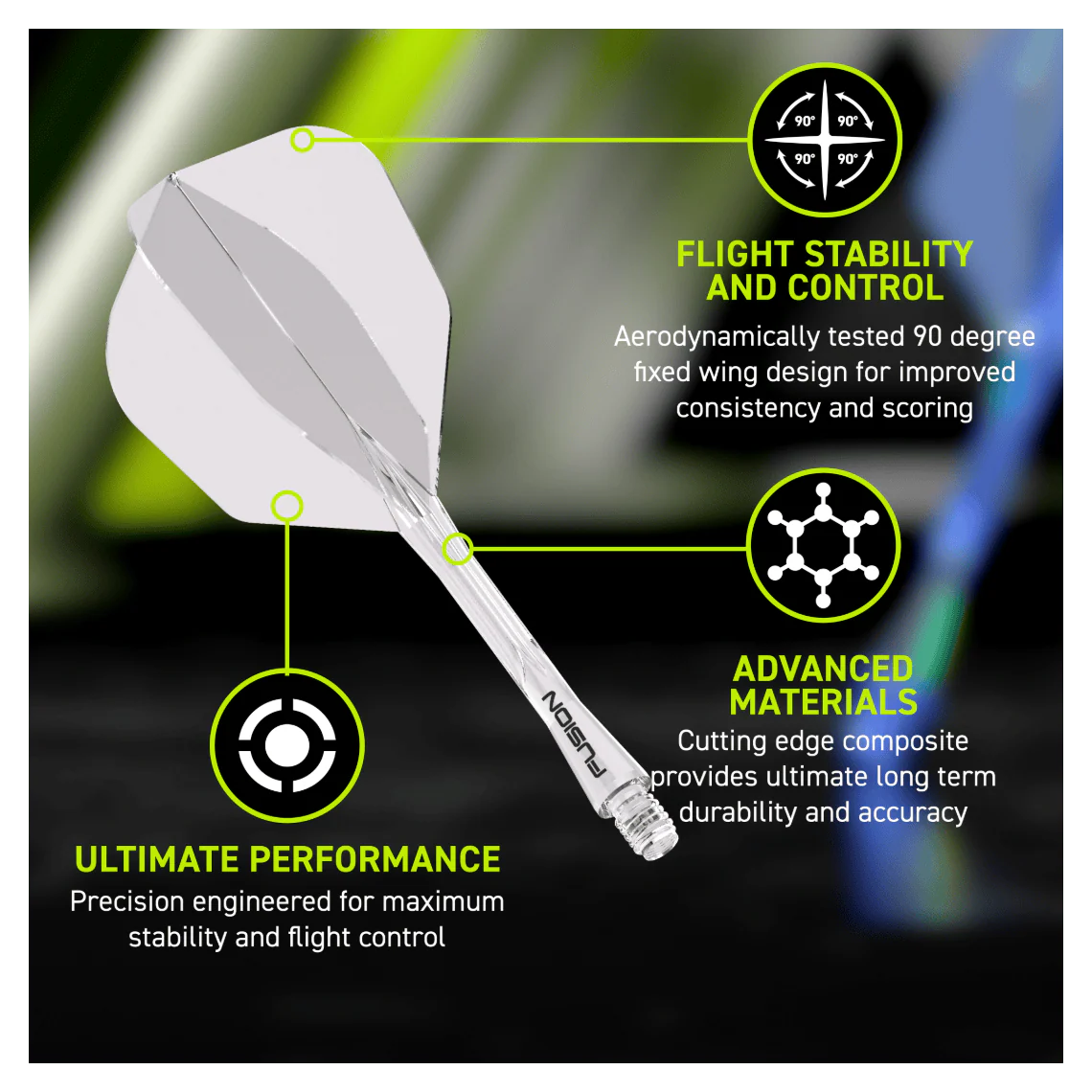 Winmau Fusion Integrated Flight & Shaft #6 - Clear - Image 5