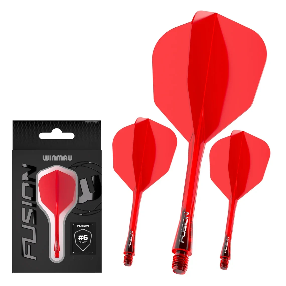 Winmau Fusion Integrated Flight & Shaft #6 - Red - Image 6