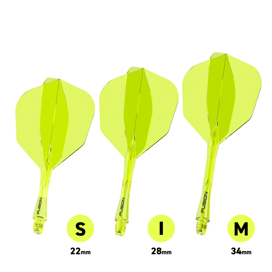 Winmau Fusion Integrated Flight & Shaft  #6 - Fluoro Yellow - Image 3