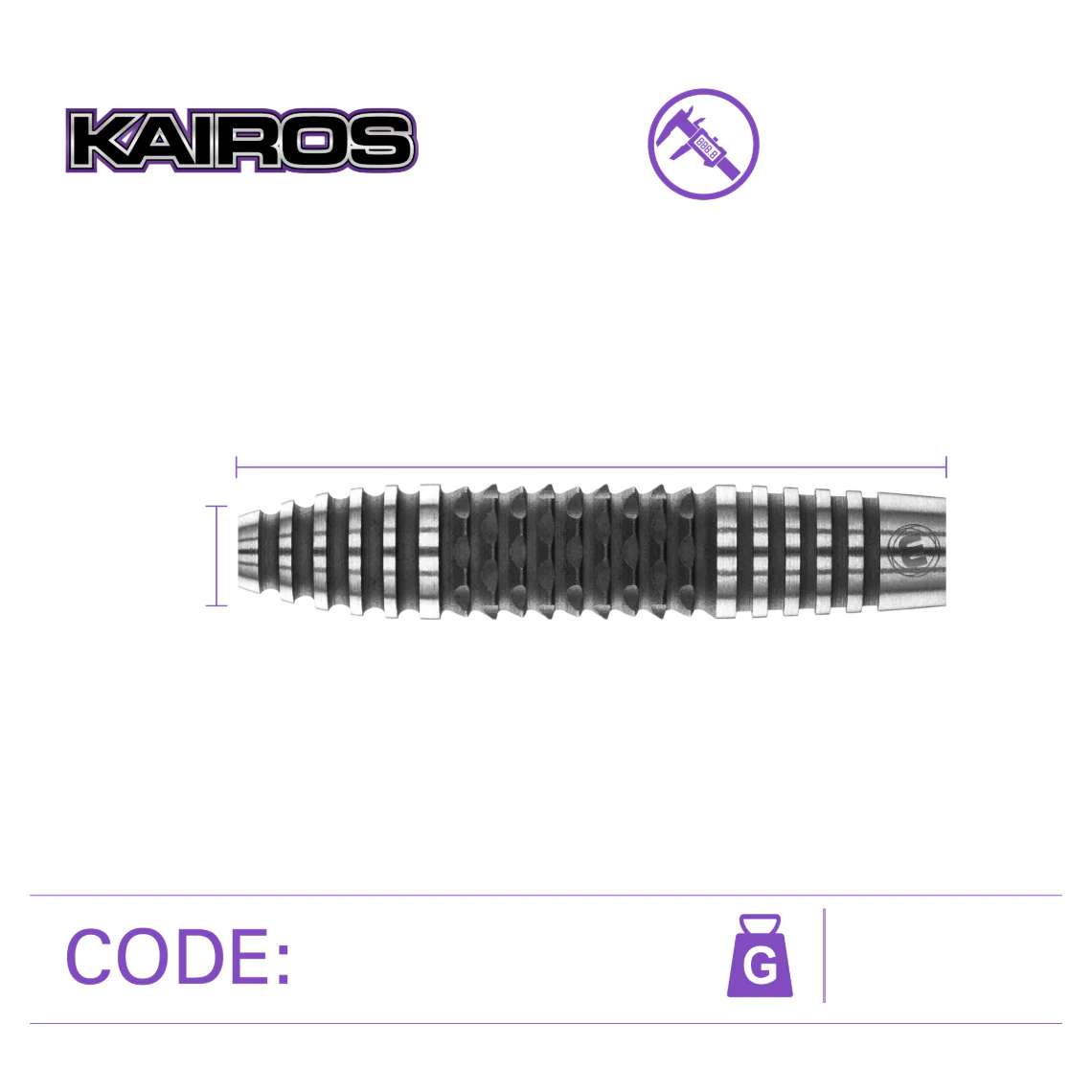 Winmau Kairos 90% Tungsten Darts 23g - Image 4