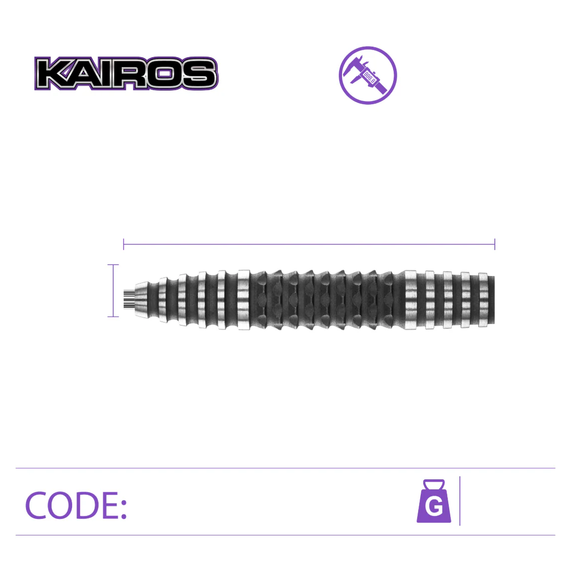 Winmau Kairos 90% Tungsten Darts 24g - Image 3