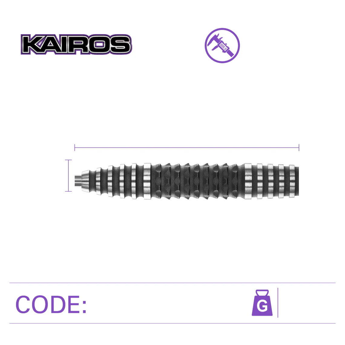Winmau Kairos 90% Tungsten Darts 26g - Image 4