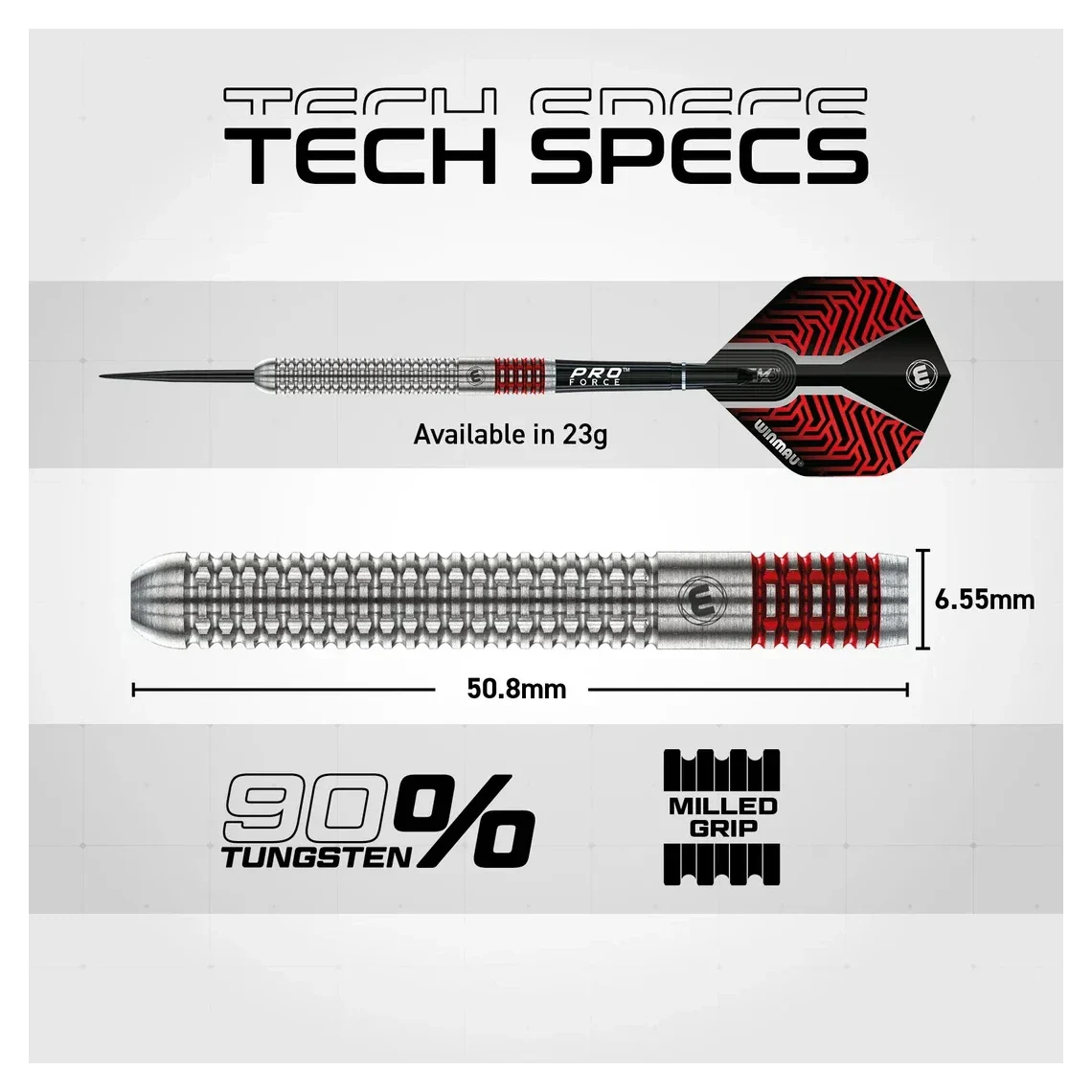 Winmau Lewis Cook Team 360 90% Tungsten Steel Tip Darts | 23g - Image 4
