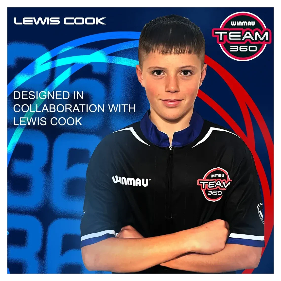 Winmau Lewis Cook Team 360 90% Tungsten Steel Tip Darts | 23g - Image 9