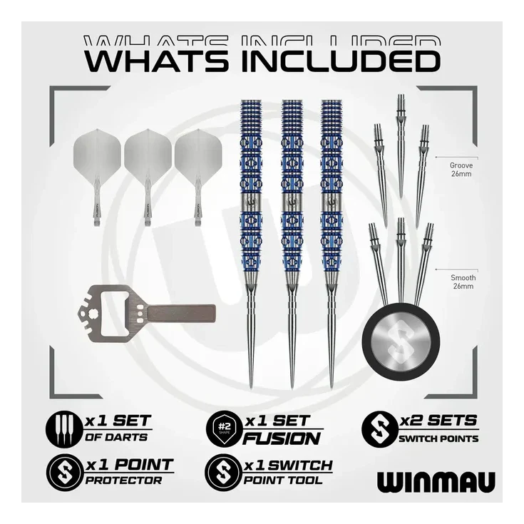 Winmau Lunaris Tapered 90% Tungsten Steel Dart - 24g - Image 5