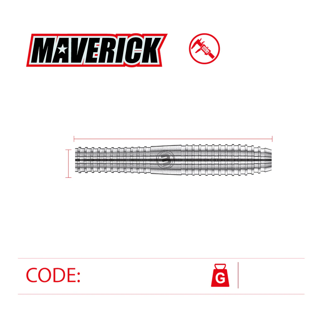 Winmau Maverick 80% Tungsten 24g Darts - Image 3