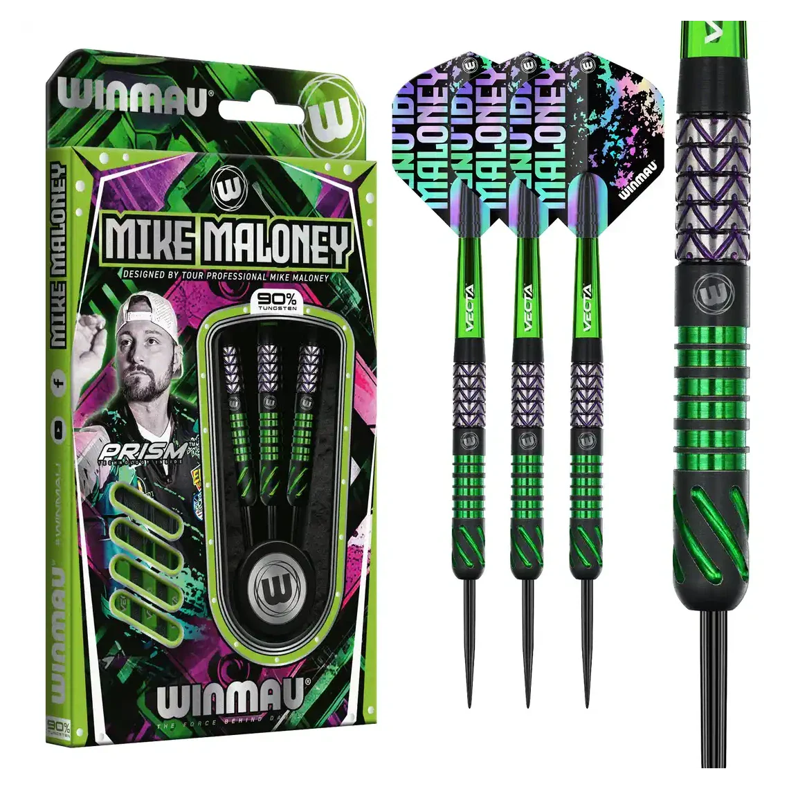 Winmau Mike Maloney Signature Series 1 | 90% Tungsten 22g Darts - Image 7