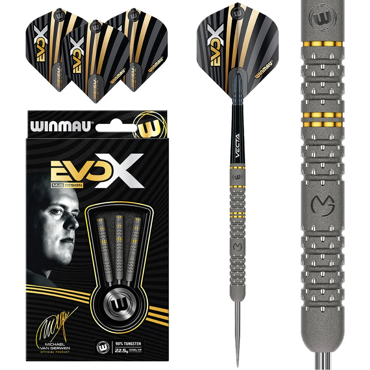 Winmau MvG Michael Van Gerwen EvoX 22.5g Darts - Image 5