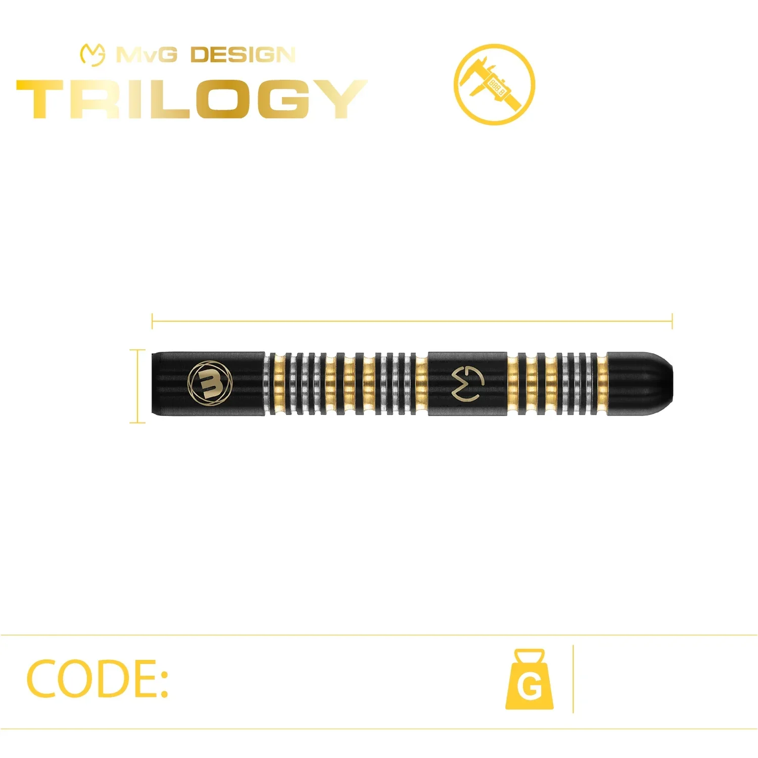 Winmau MvG Michael Van Gerwen Trilogy 21.5g Darts - Image 2