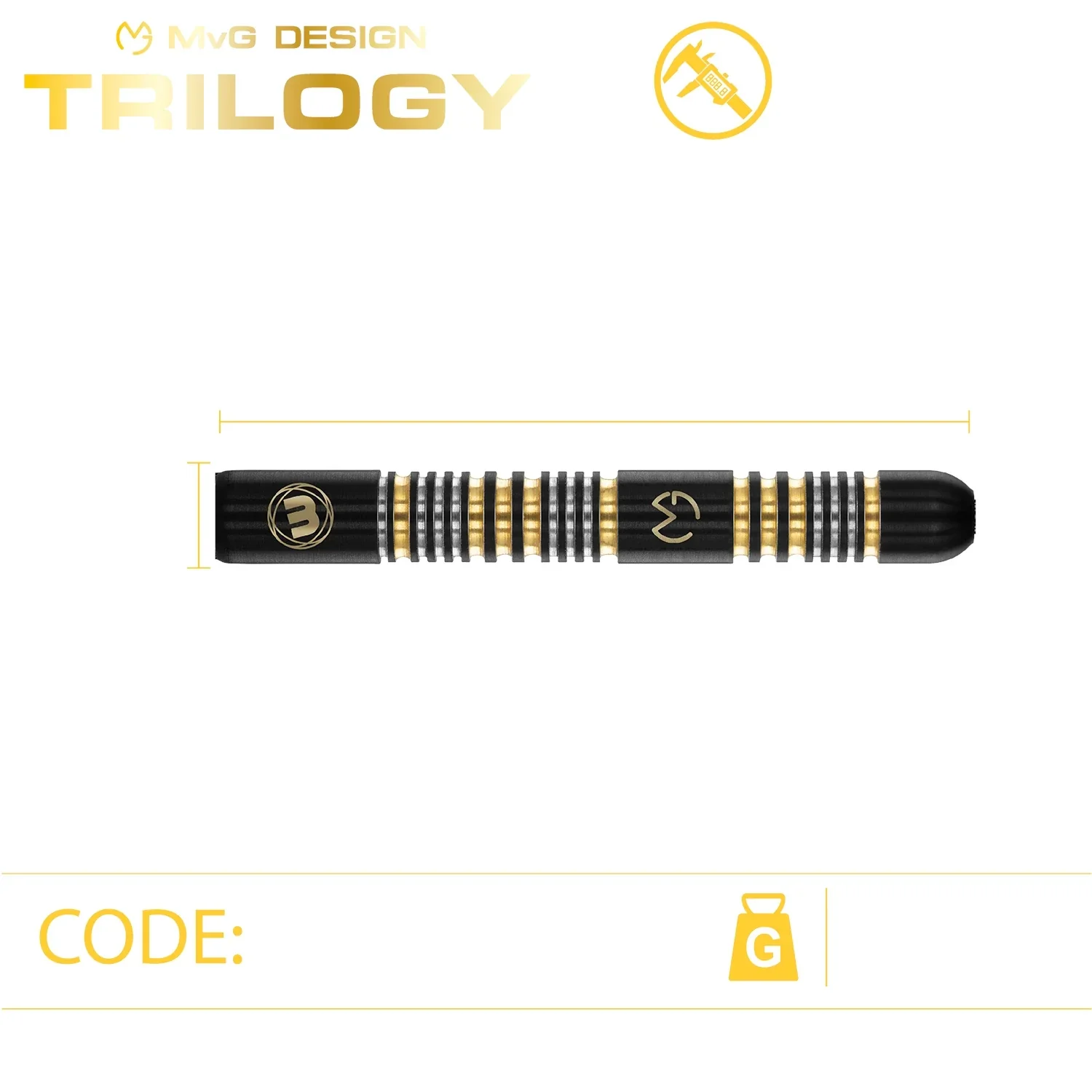 Winmau MvG Michael Van Gerwen Trilogy 23g Darts - Image 3