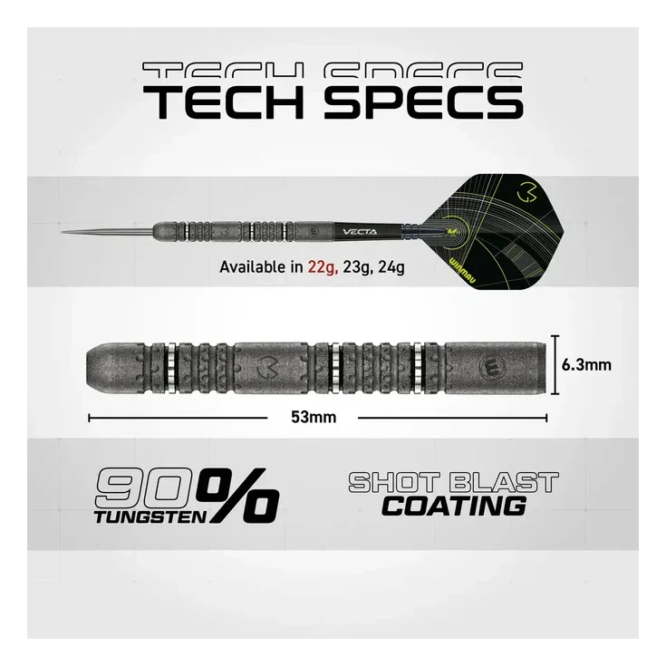 Winmau MvG Signature Edition 90% Tungsten Steel Tip Darts - 24g - Image 3
