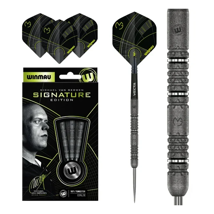 Winmau MvG Signature Edition 90% Tungsten Steel Tip Darts - 24g - Image 7