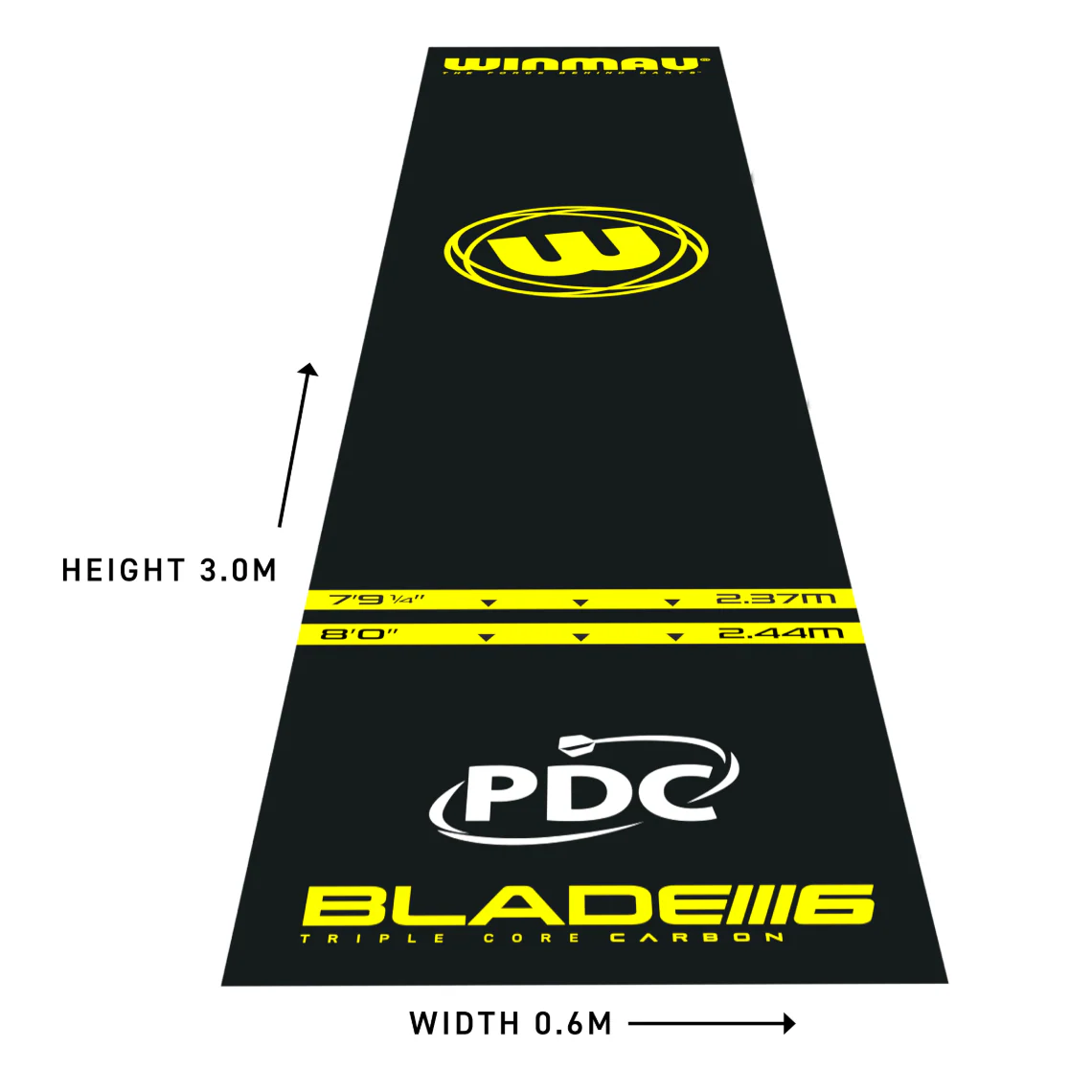 Winmau Pro Zone Essential PVC Dart Mat - Image 2