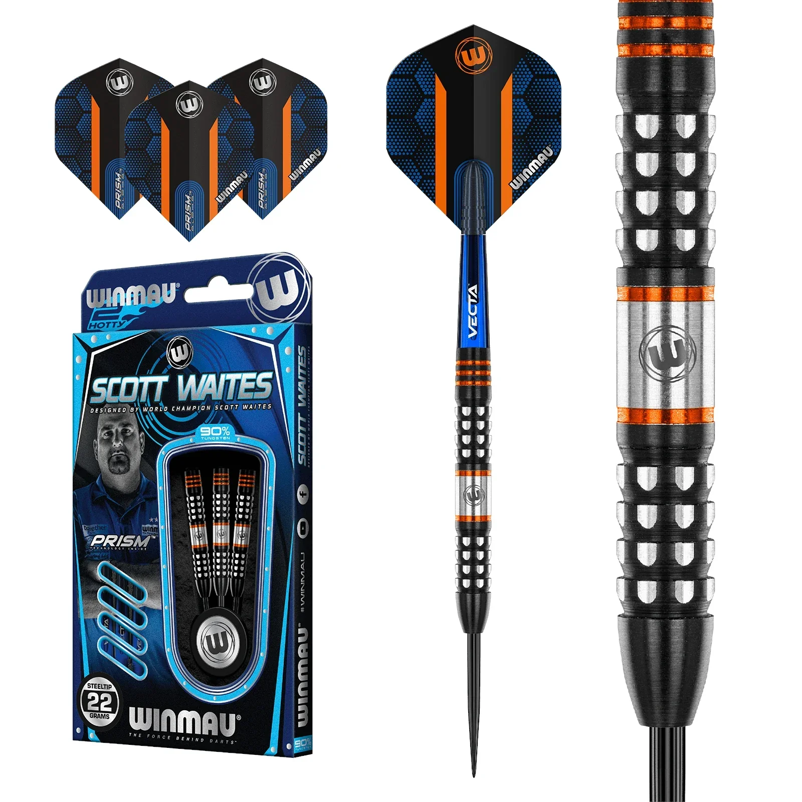 Winmau Scott Waites 90% Tungsten 22g Darts - Image 2