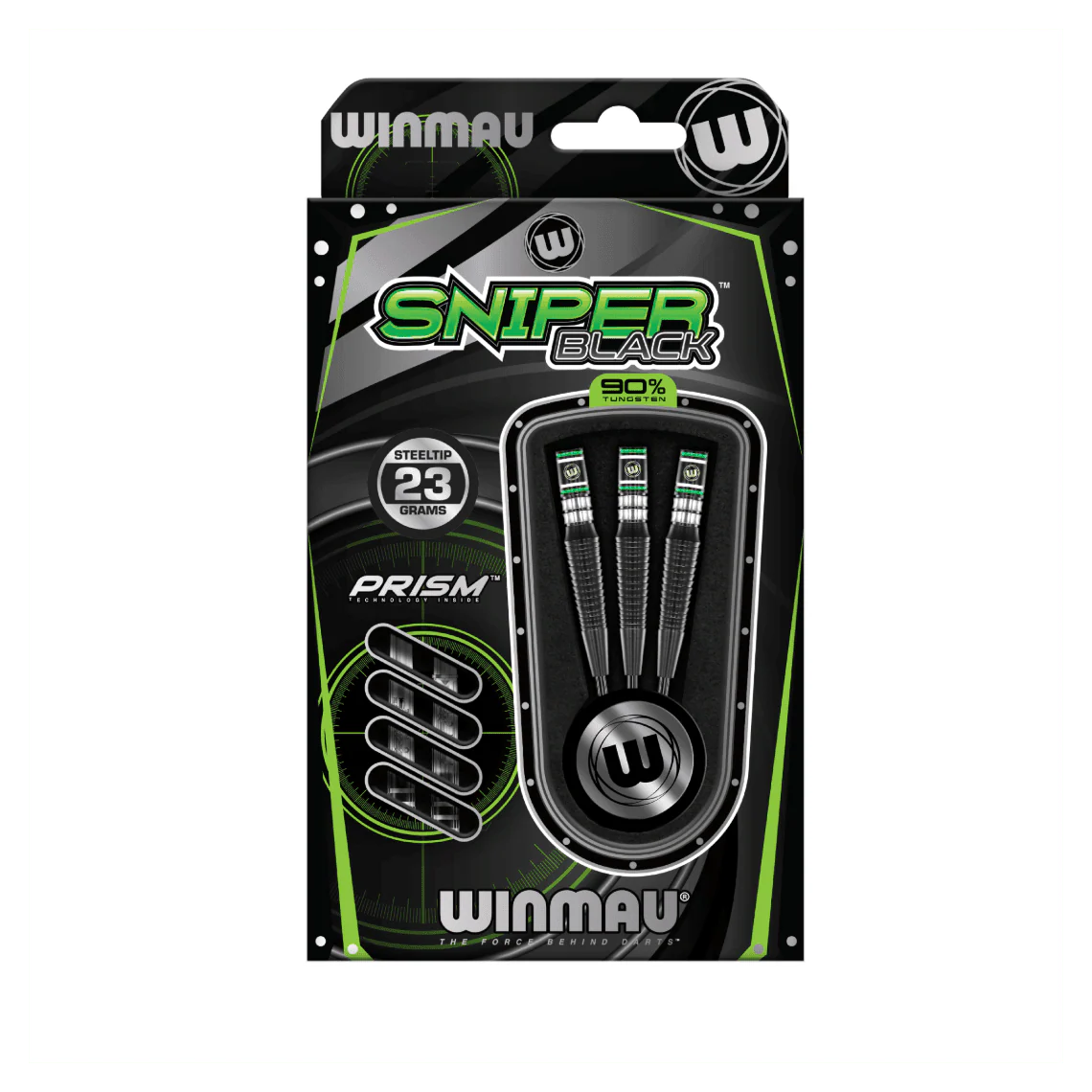 Winmau Sniper Black 90% Tungsten Steel Tip Darts 23g - Image 3