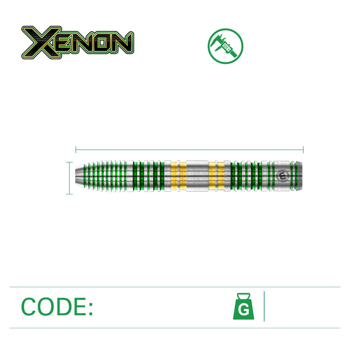 Winmau Xenon 90% Tungsten Darts 25g - Image 3